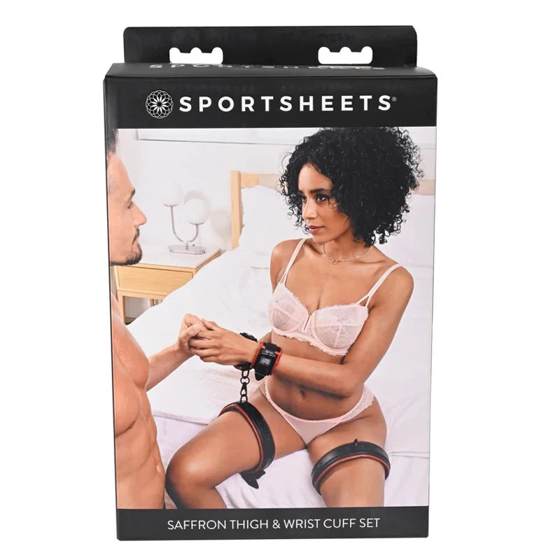 Sportsheets-Saffron Thigh & Wrist Cuff Set – Image 2