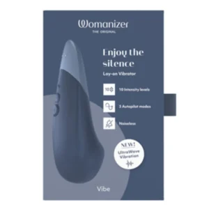 Womanizer Vibe UltraWave Silent Clitoral Vibrator – Deep Blue (Coureur de jupons)