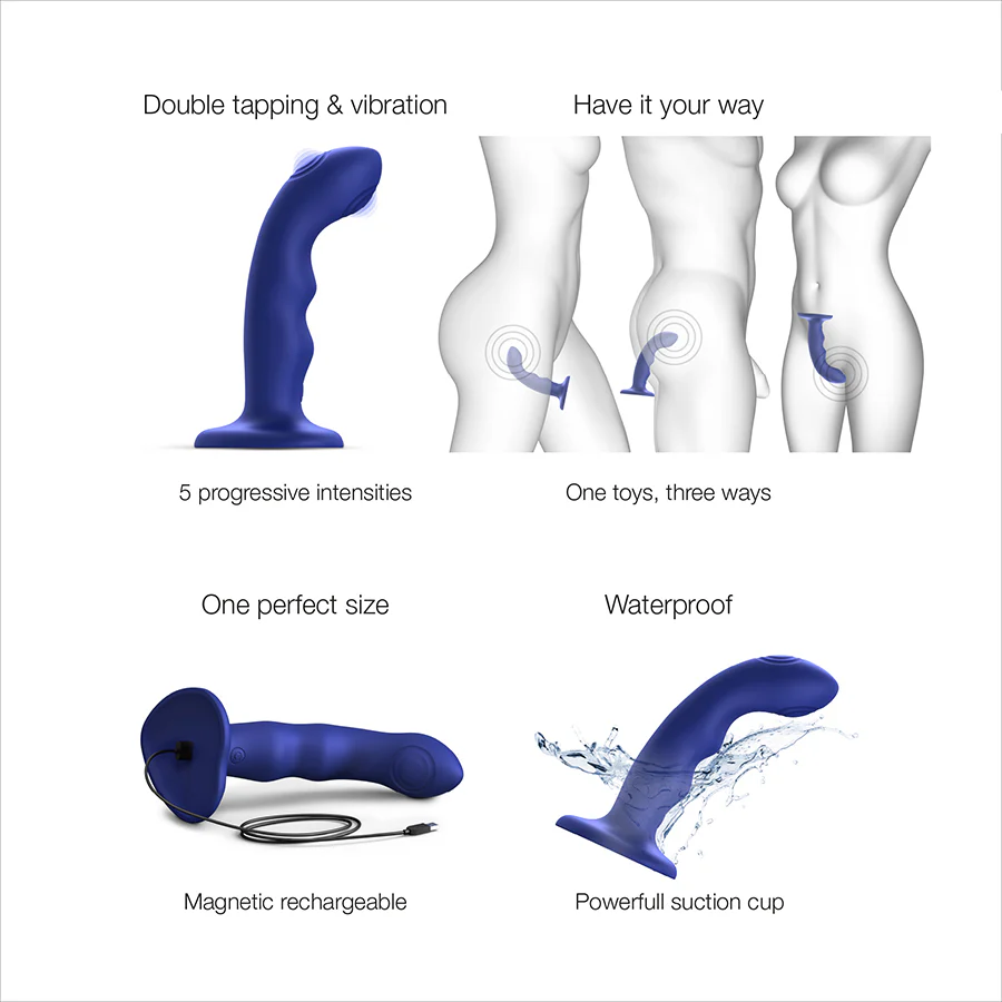 STRAP-ON-ME TAPPING DILDO WAVE - NIGHT BLUE – Image 3