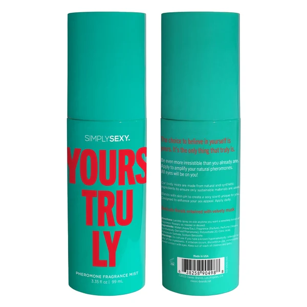 Simply Sexy Yours Truly Pheromone Infused Body Mist Spray 99ml – Image 4