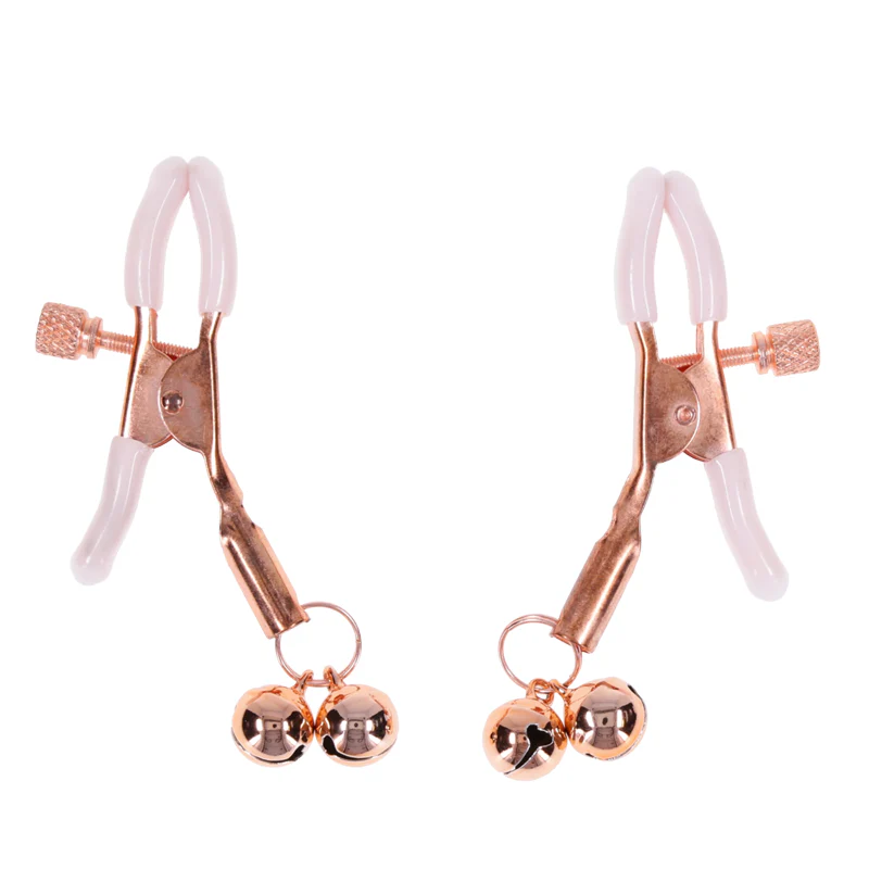 Sex & Mischief Peaches ‘n CreaMe Nipple Clamps with Bells