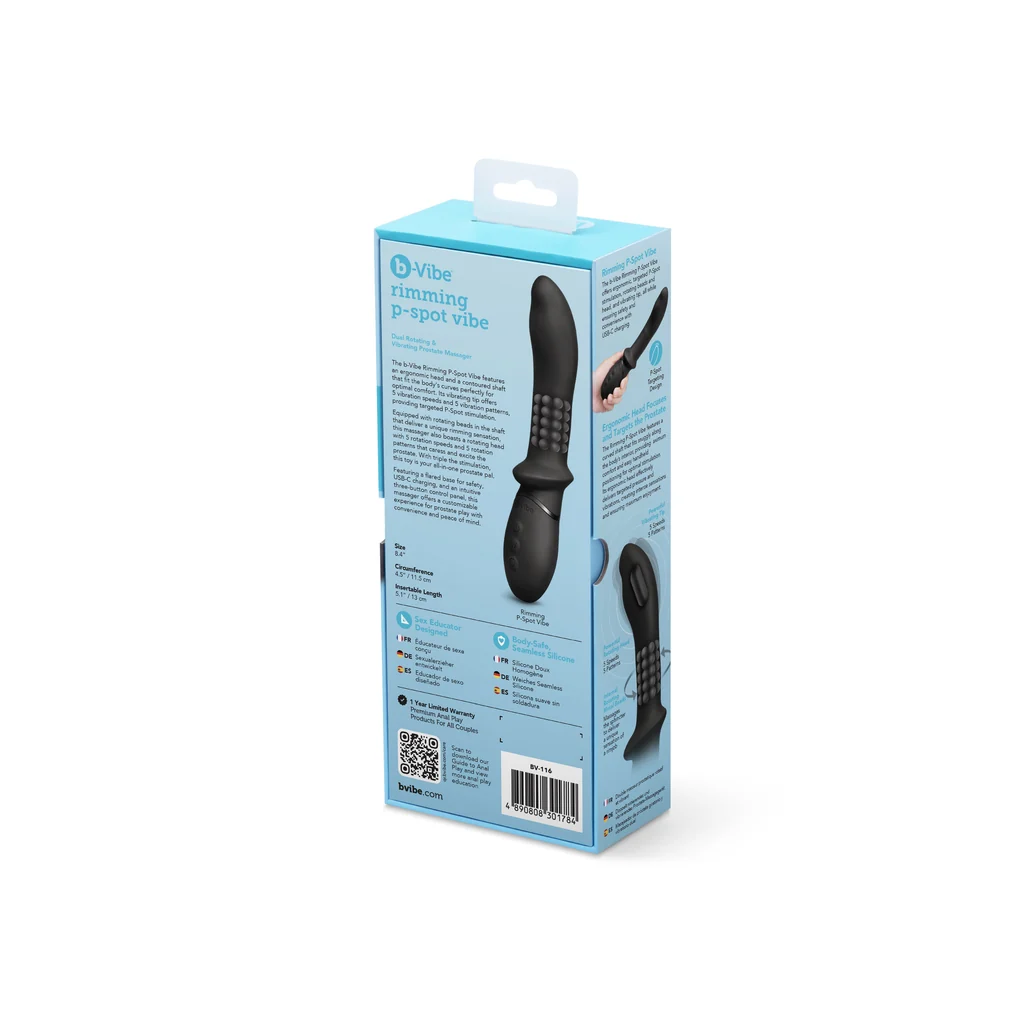 b-Vibe Rimming P-Spot Vibe – Dual Rotating & Vibrating Prostate Massager – Image 2