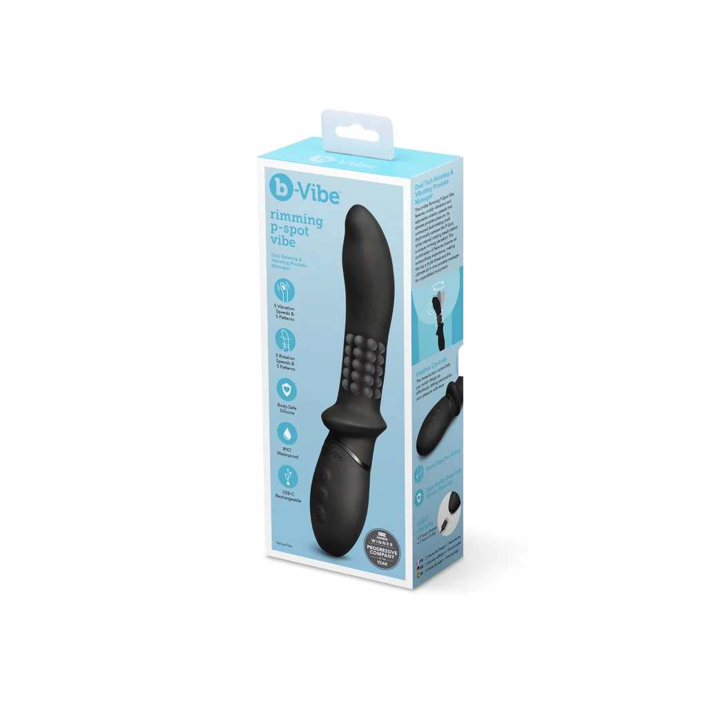b-Vibe Rimming P-Spot Vibe – Dual Rotating & Vibrating Prostate Massager – Image 9