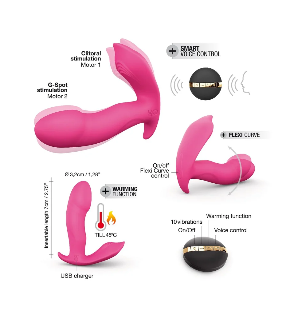 Dorcel Secret Clit — Triple-Stimulation Flexible G-Spot, Clitoral & Perineum Heating Massager – Image 5