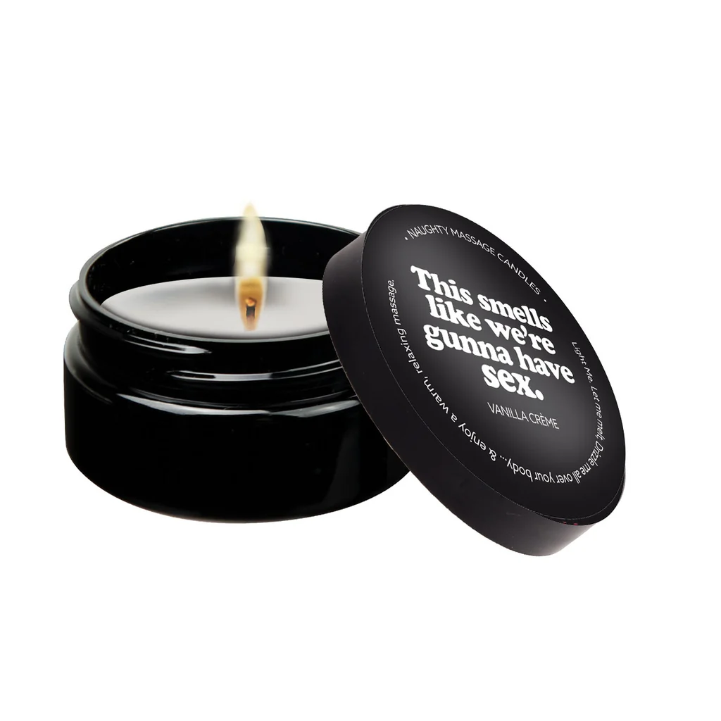 Kama Sutra Naughty Massage Candle Minis (50 g) – Warm Vanilla Coconut Massage Oil